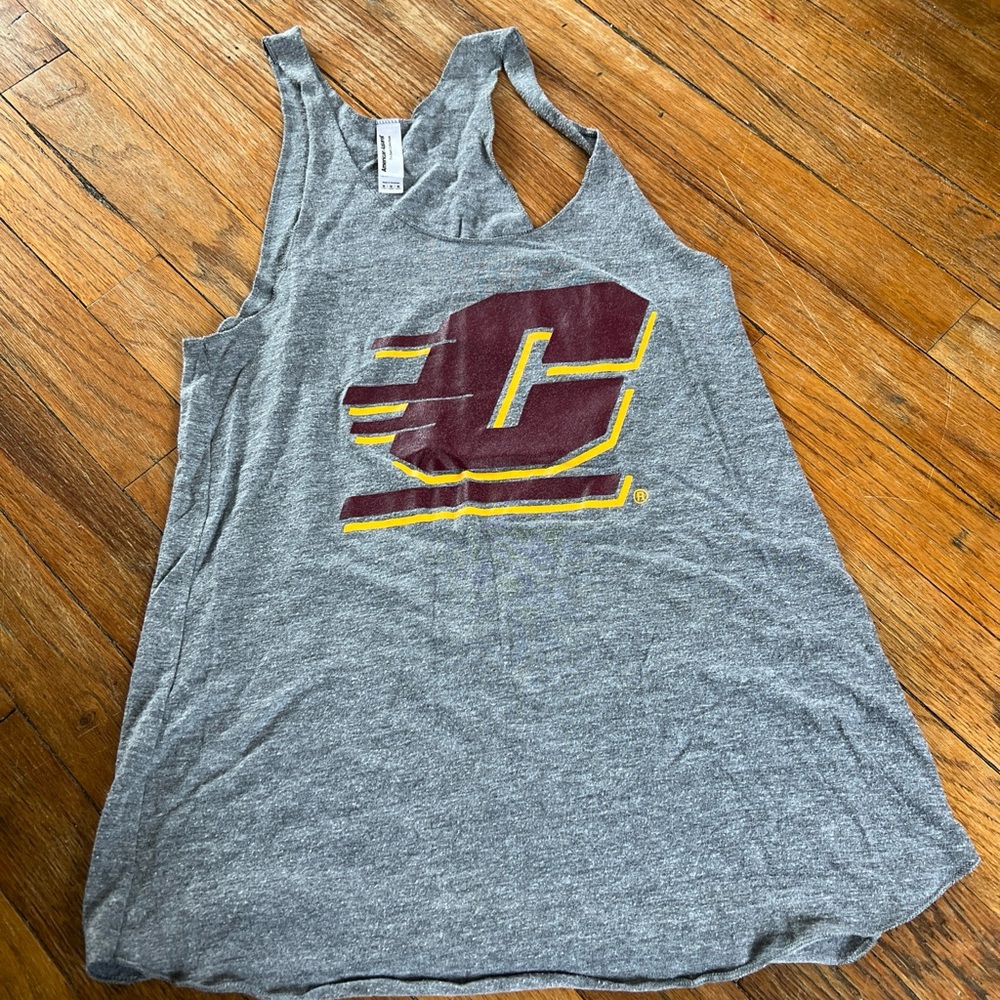 Gray Tank Top with Maroon and Yellow Logo